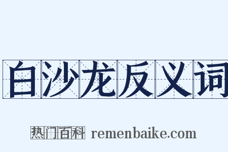 白沙龙反义词是什么意思的图片